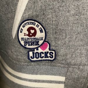 PINK wool varsity jacket